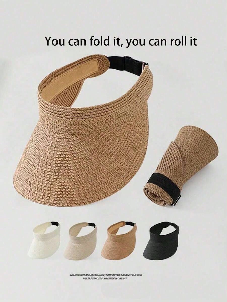 Straw Hat Summer - 1 adet moda hasır siperlikli şapkalar
