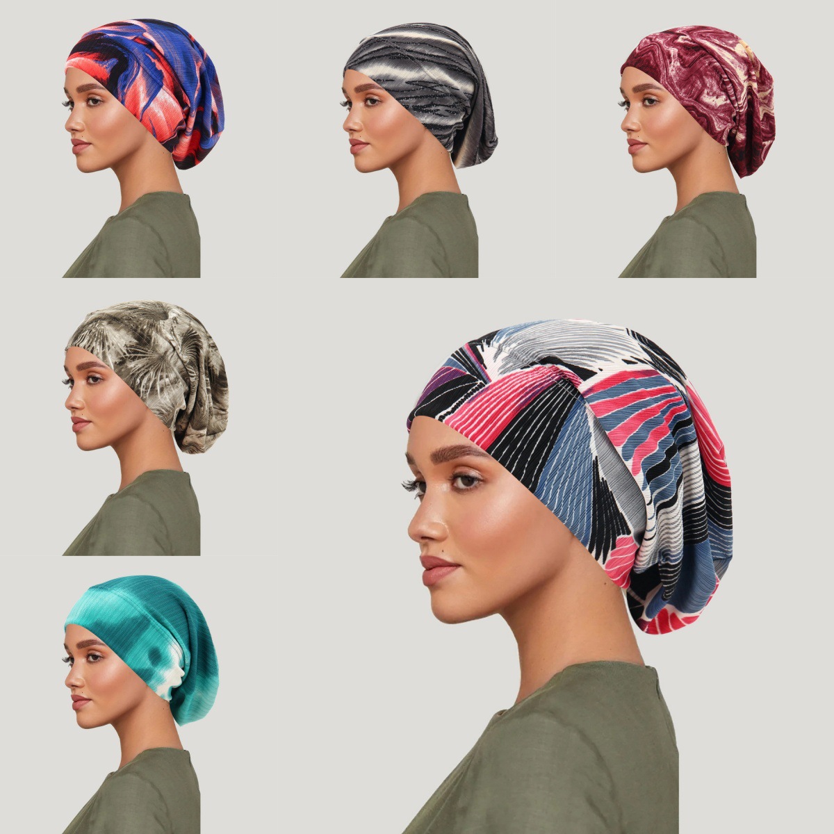 Women'S Fashion Hats - 2026 Yeni Tie-dye Saç Örtüsü Lüks