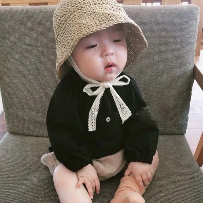 Straw Hat Summer - Yaz Kore Bebek Erkek Kız Hasır