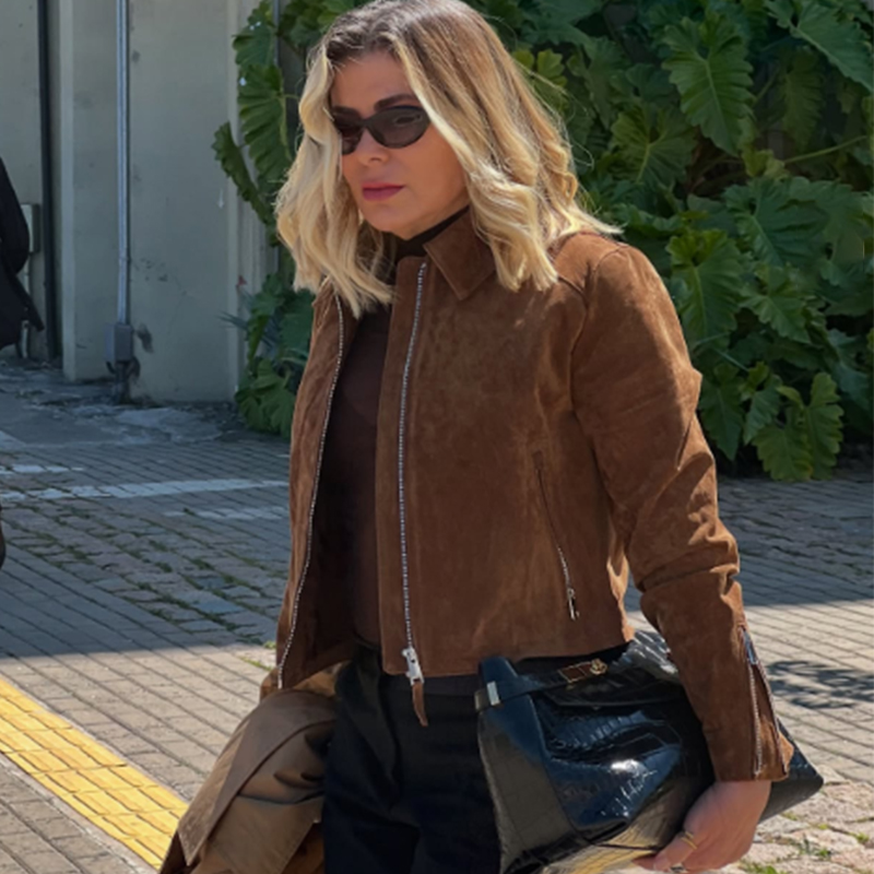 HXAO Kırpılmış Ceket Süet Ceke - Women'S Fashion Bomber Jacket incelemesi ve fiyatı