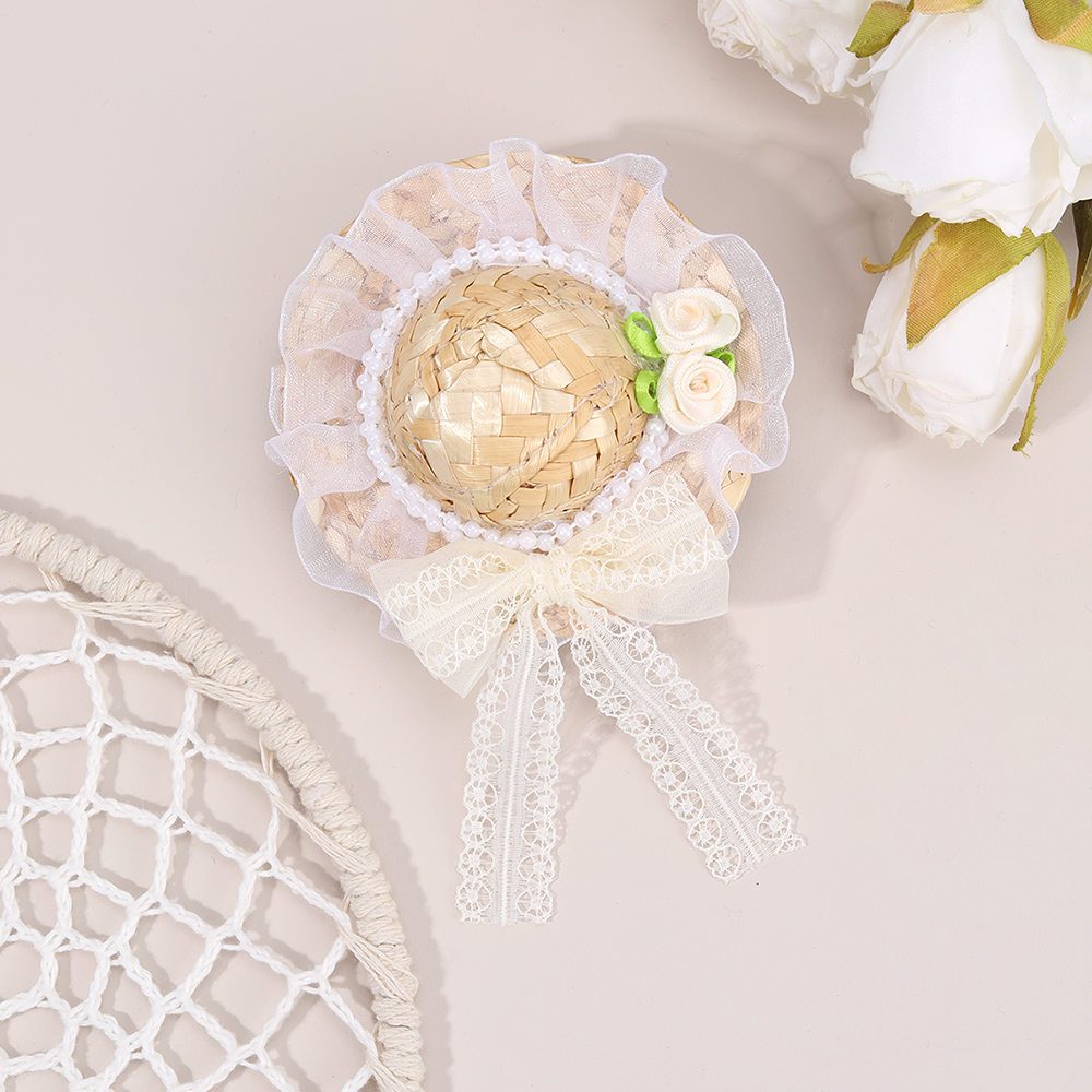 Yeni Mini Hasır Şapka saç toka - Straw Hat Summer incelemesi ve fiyatı