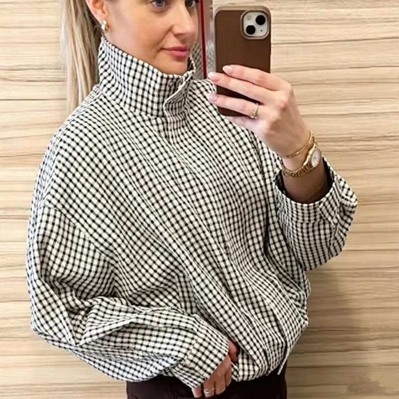 Ekose Bombacı Ceket Kadın Demi - Women'S Fashion Bomber Jacket incelemesi ve fiyatı