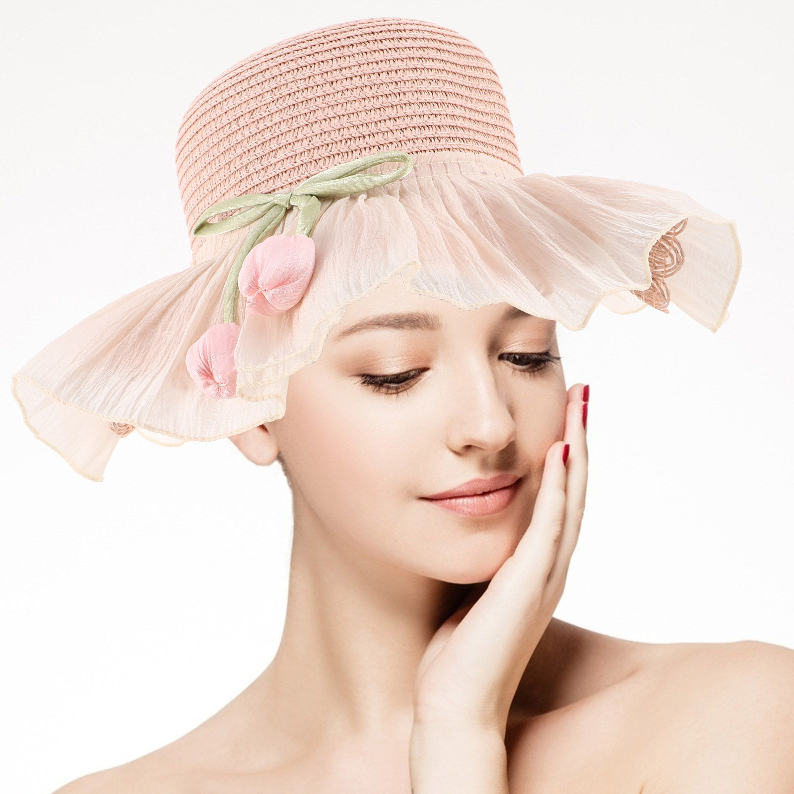 Kız yaz hasır güneş şapkası ge - Straw Hat Summer incelemesi ve fiyatı