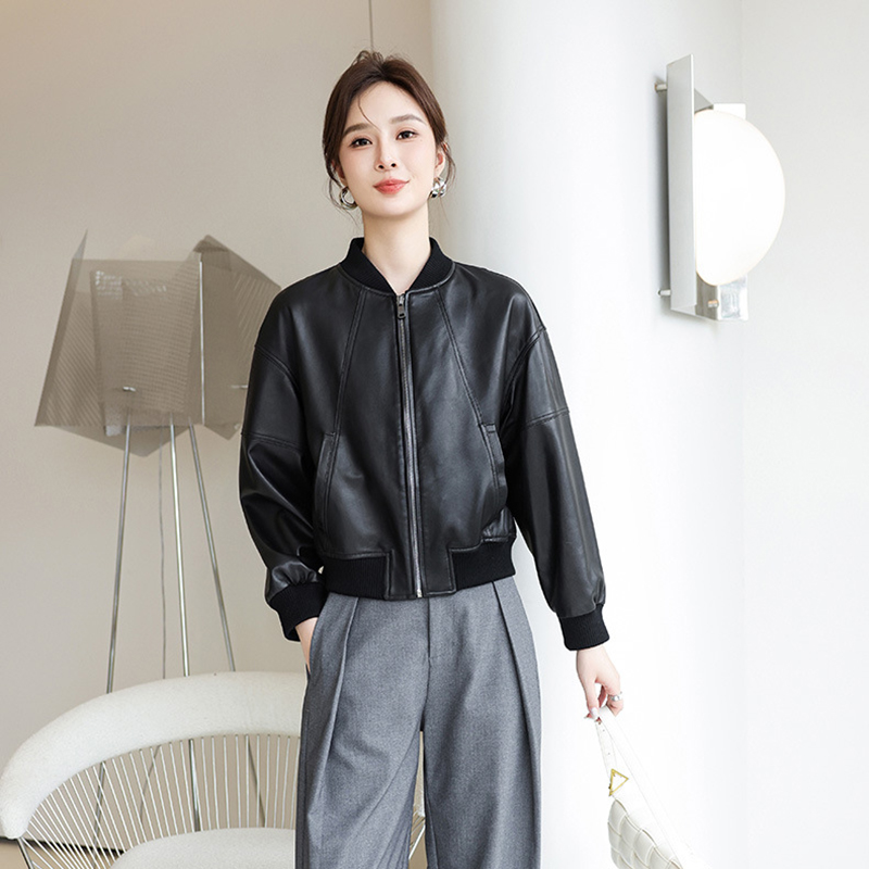 Amerikan Retro Suni Deri Ceket - Women'S Fashion Bomber Jacket incelemesi ve fiyatı