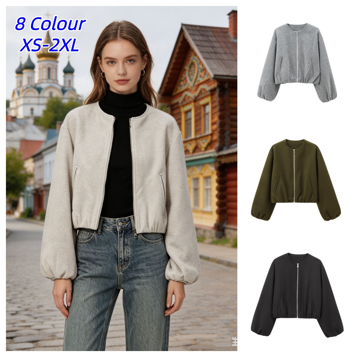 Kadınlar için Retro Yuvarlak F - Women'S Fashion Bomber Jacket incelemesi ve fiyatı