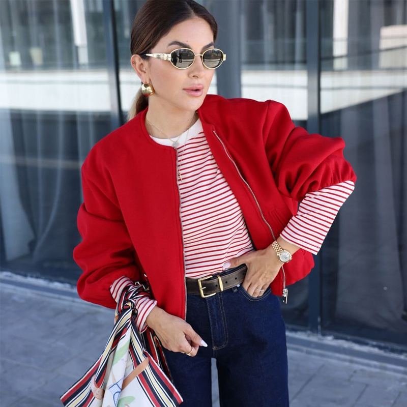 Kadınlar için Retro Yuvarlak F - Women'S Fashion Bomber Jacket incelemesi ve fiyatı