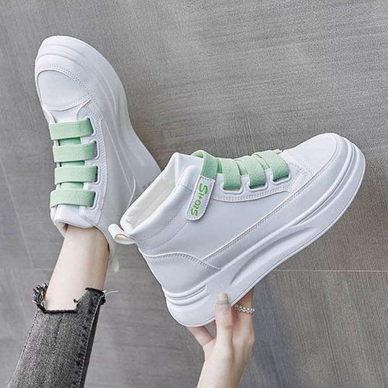 Yüksek Bilekli Beyaz Spor Ayak - Women'S Fashion Velcro Sneakers incelemesi ve fiyatı