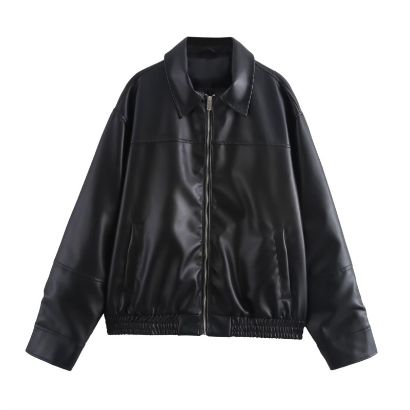 Vintage PU Deri Bombacı Ceketl - Women'S Fashion Bomber Jacket incelemesi ve fiyatı