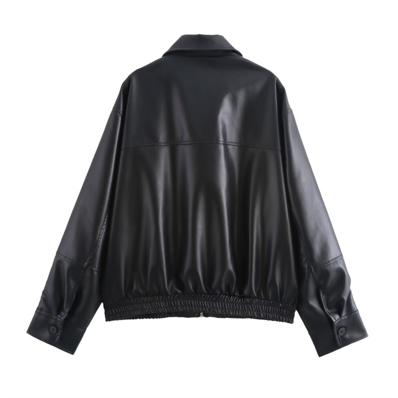 Vintage PU Deri Bombacı Ceketl - Women'S Fashion Bomber Jacket incelemesi ve fiyatı