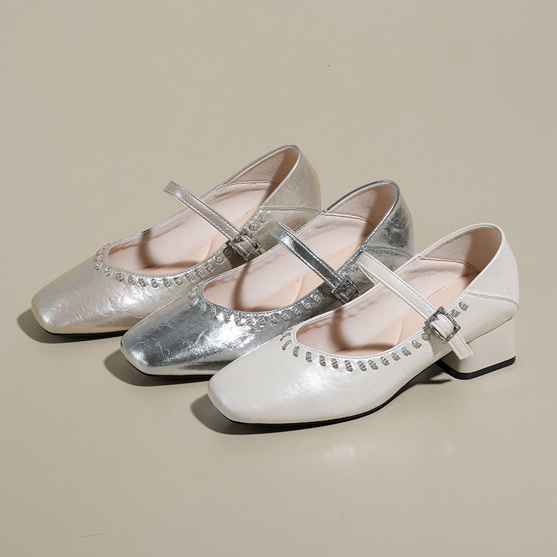 Gümüş Renkli Taşlı Mary Jane A - Women'S Fashion Spring Summer 2026 incelemesi ve fiyatı