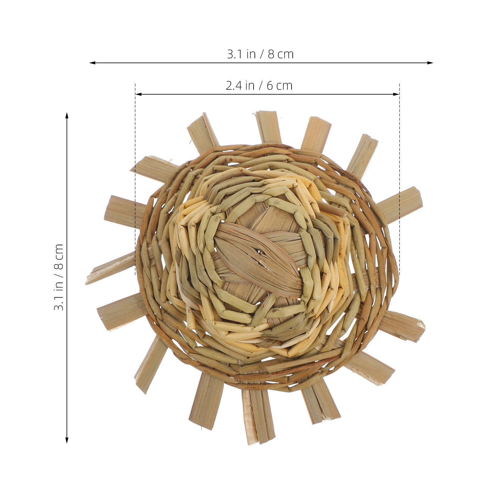 5 Adet Mini Hasır Şapka, Minik - Straw Hat Summer incelemesi ve fiyatı
