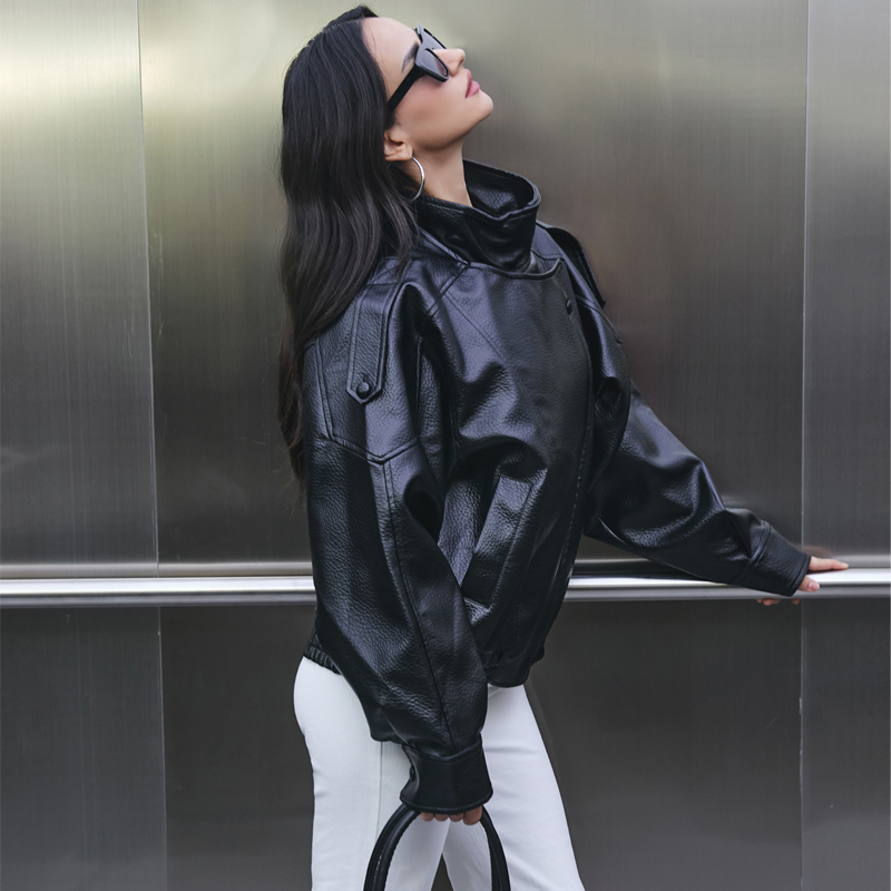 MUJER Suni Deri kadın Ceket Si - Women'S Fashion Bomber Jacket incelemesi ve fiyatı